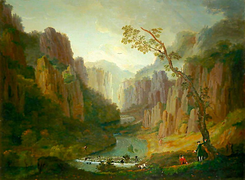 Landscape: Valley in Derbyshire of around 1760.